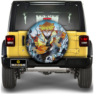 Zenitsu Spare Tire Cover Custom Demon Slayer Anime Car Accessoriess - Gearcarcover - 1