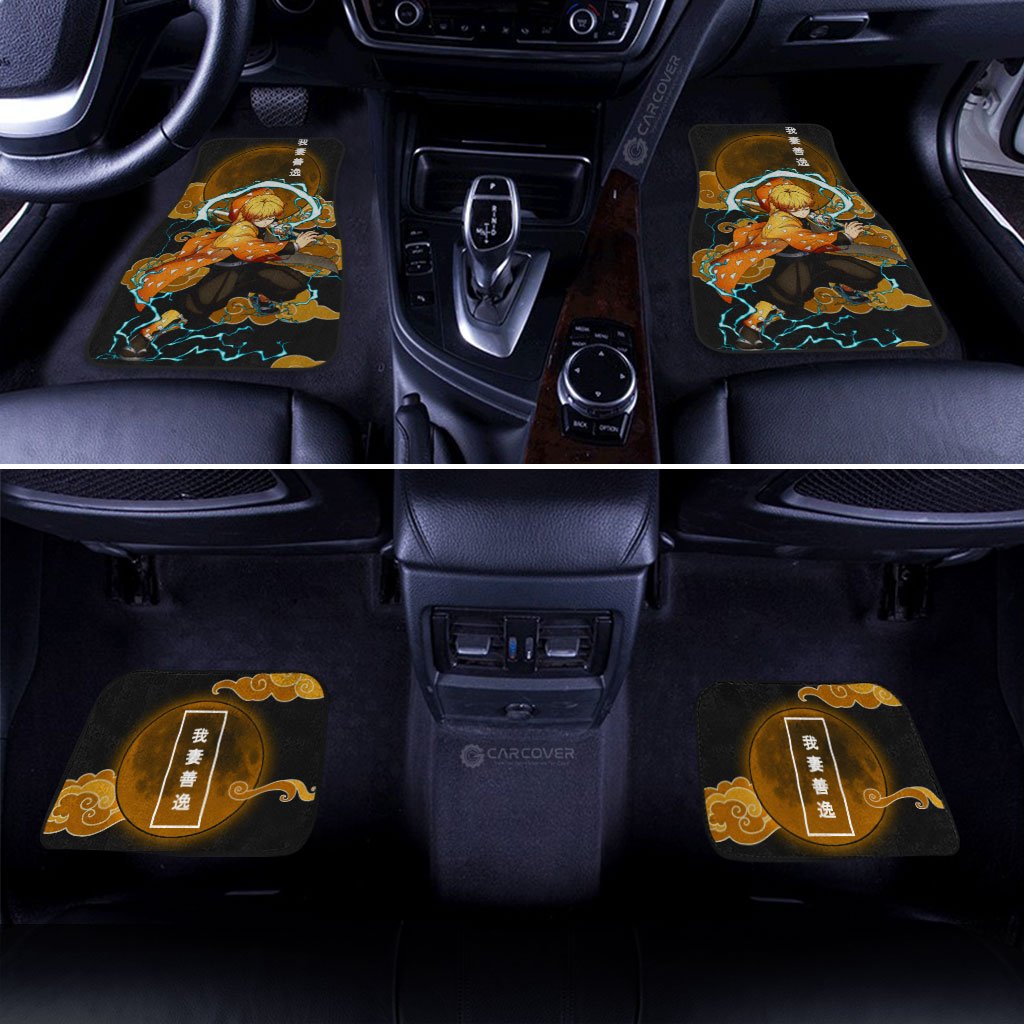 Zenitsu Thunder Breathing Car Floor Mats Custom Anime Demon Slayer Car Accessories - Gearcarcover - 3