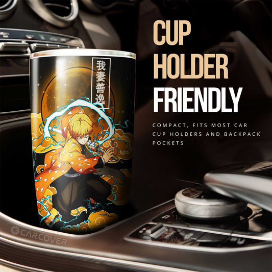 Zenitsu Thunder Breathing Tumbler Cup Custom Anime Demon Slayer Car Accessories - Gearcarcover - 2