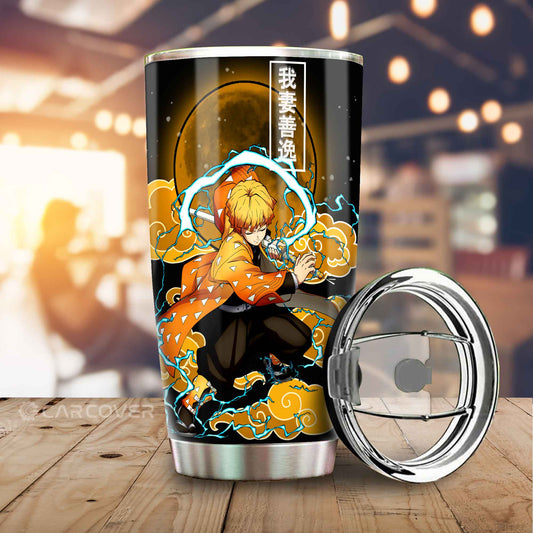 Zenitsu Thunder Breathing Tumbler Cup Custom Anime Demon Slayer Car Accessories - Gearcarcover - 1