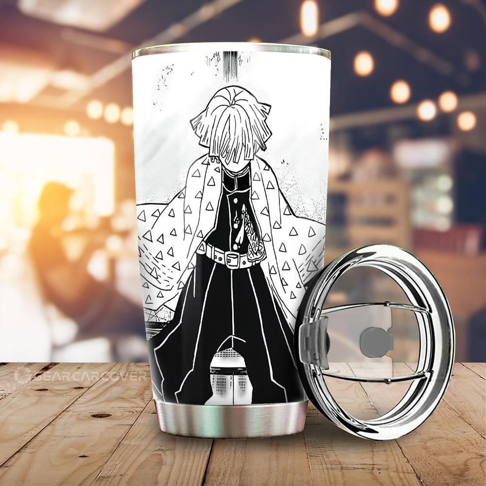 Zenitsu Tumbler Cup Custom Kimetsu No Yaiba Manga Car Accessories - Gearcarcover - 2