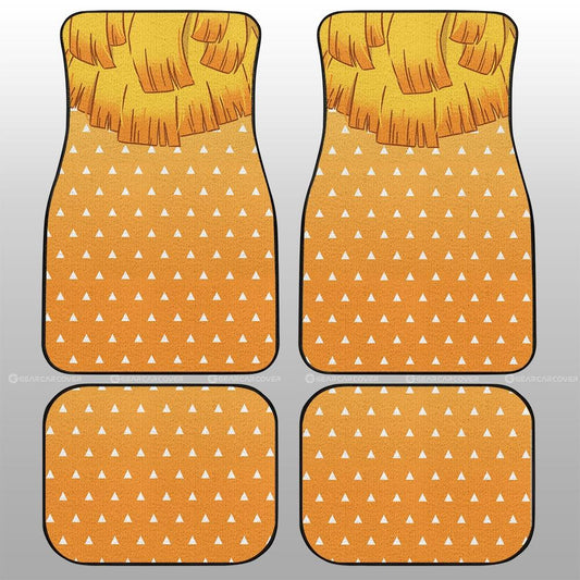 Zenitsu Uniform Car Floor Mats Custom Hairstyle Demon Slayer Anime Car Interior Accessories - Gearcarcover - 2