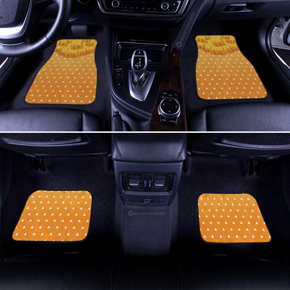 Zenitsu Uniform Car Floor Mats Custom Hairstyle Demon Slayer Anime Car Interior Accessories - Gearcarcover - 3