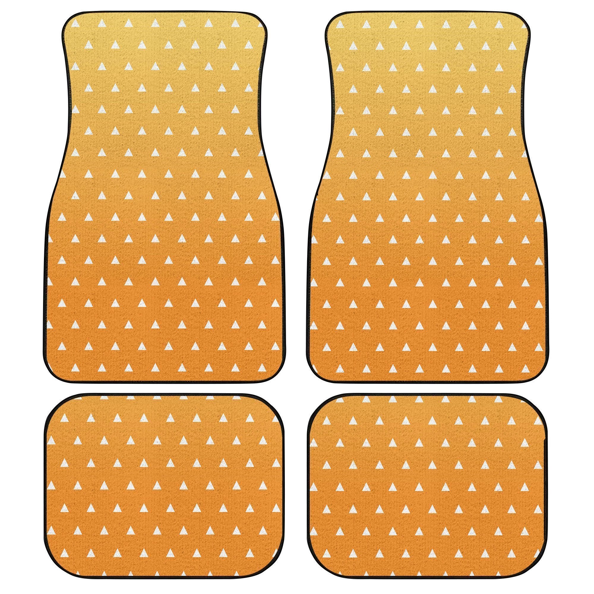 Zenitsu Uniform Car Mats Custom Demon Slayer Anime Car Accessories - Gearcarcover - 1