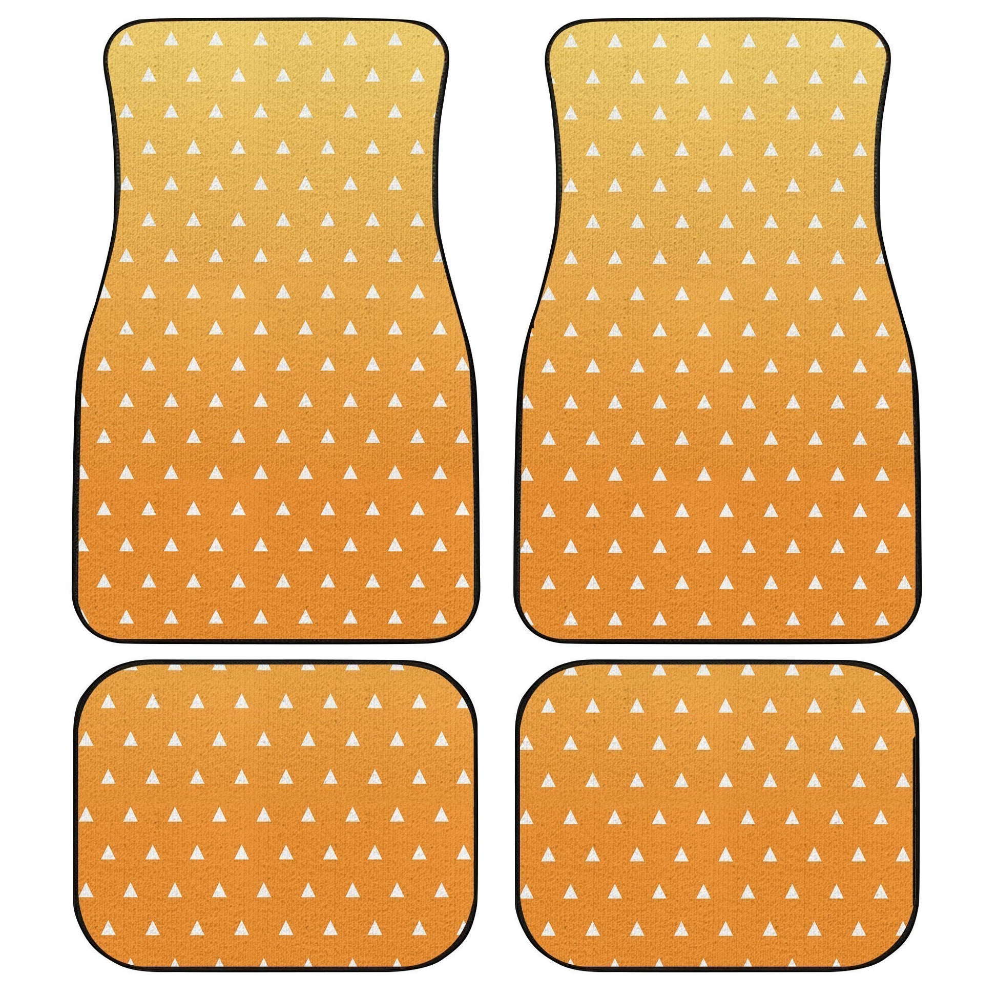 Zenitsu Uniform Car Mats Custom Demon Slayer Anime Car Accessories - Gearcarcover - 1