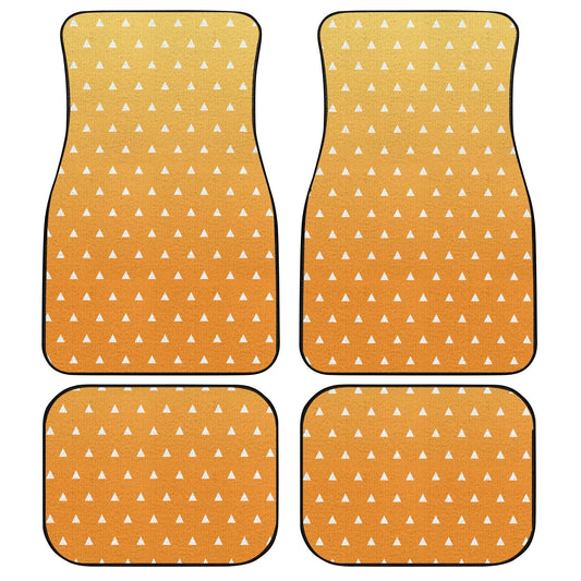 Zenitsu Uniform Car Mats Custom Demon Slayer Anime Car Accessories - Gearcarcover - 1