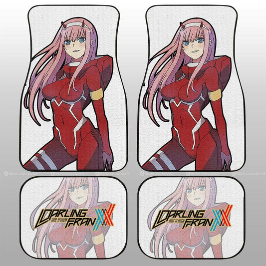 Zero Two Car Floor Mats Custom Main Character DARLING In The FRANXX Anime - Gearcarcover - 2