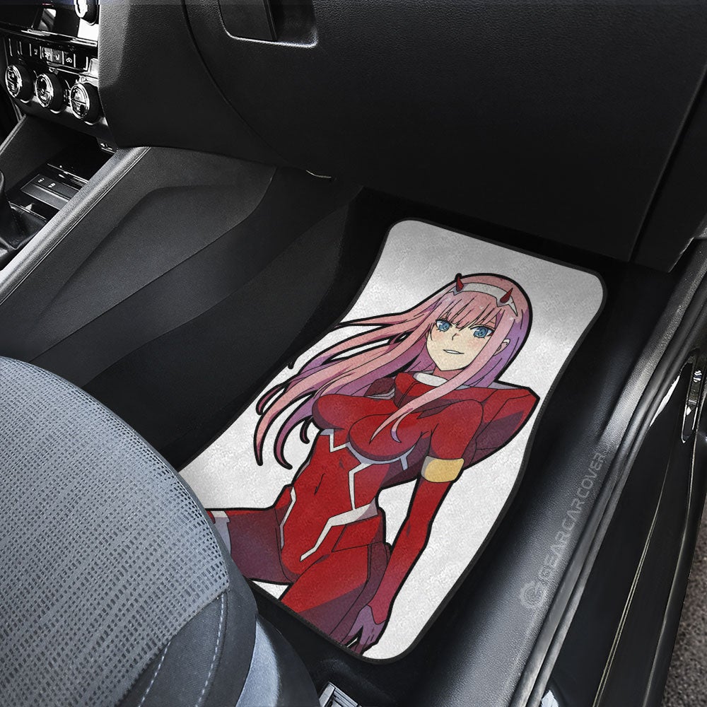 Zero Two Car Floor Mats Custom Main Character DARLING In The FRANXX Anime - Gearcarcover - 4