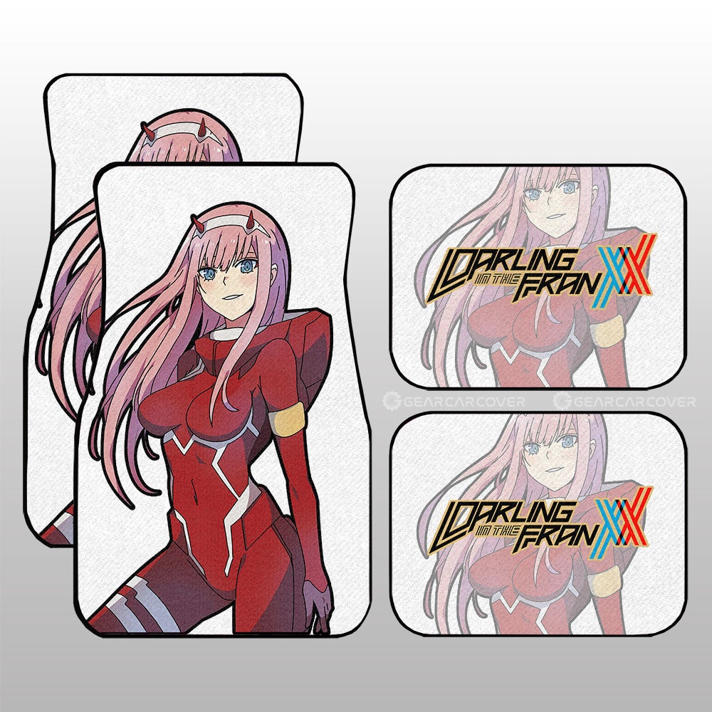 Zero Two Car Floor Mats Custom Main Character DARLING In The FRANXX Anime - Gearcarcover - 1