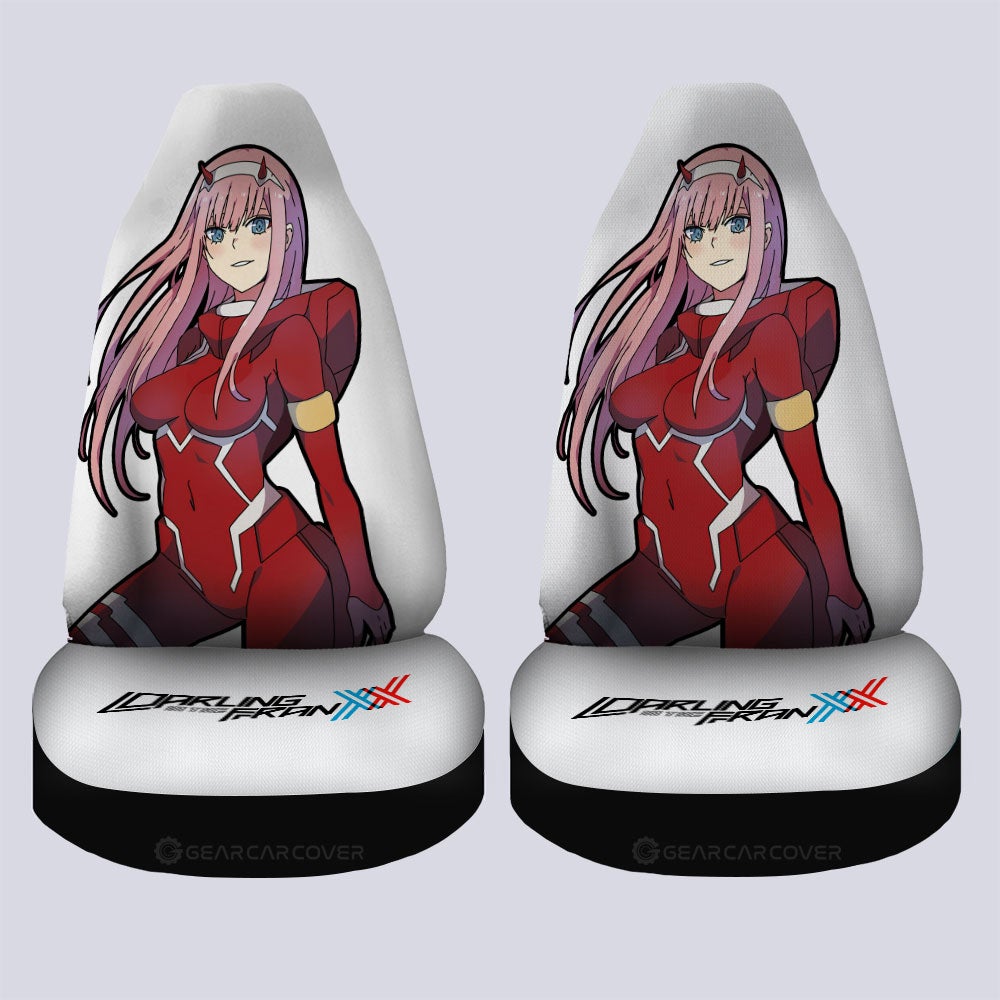 Zero Two Car Seat Covers Custom Main Character DARLING In The FRANXX Anime - Gearcarcover - 4