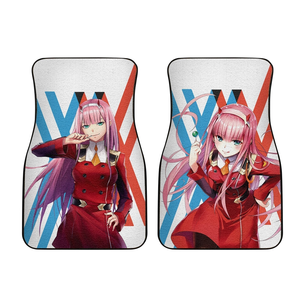 Zero Two Code 002 Car Floor Mats Custom Anime Darling In The Franxx Car Accessories - Gearcarcover - 2