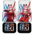 Zero Two Code 002 Car Floor Mats Custom Anime Darling In The Franxx Car Accessories - Gearcarcover - 1