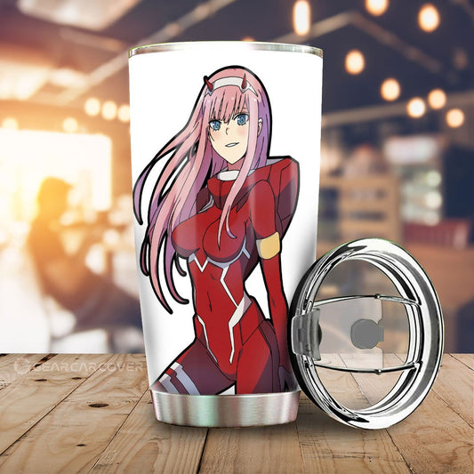 Zero Two Tumbler Cup Custom Main Character DARLING In The FRANXX Anime - Gearcarcover - 1