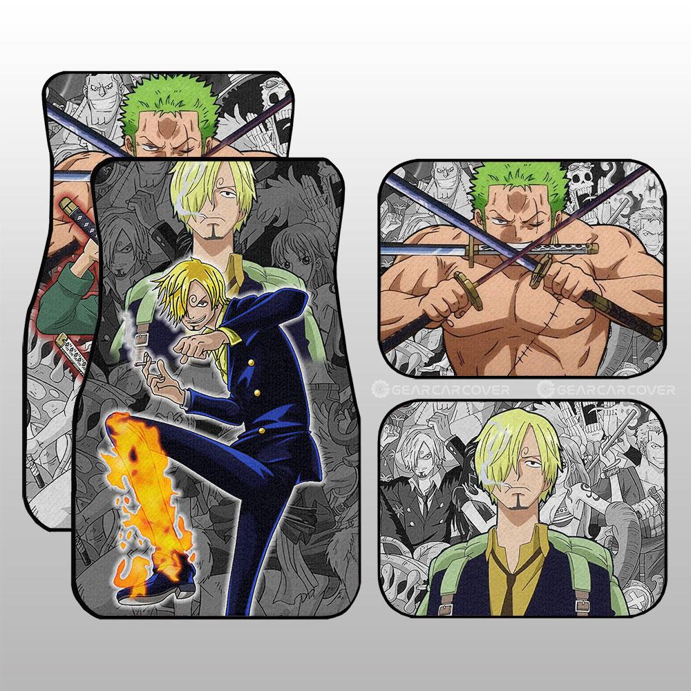 Zoro And Sanji Car Floor Mats Custom One Piece Anime Car Accessories - Gearcarcover - 2