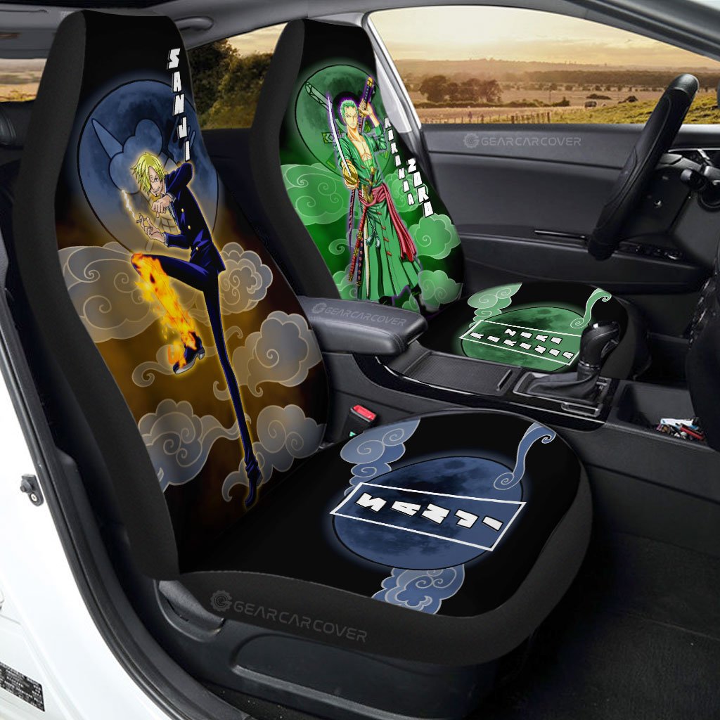 Zoro And Sanji Car Seat Covers Custom For One Piece Anime Fans - Gearcarcover - 1
