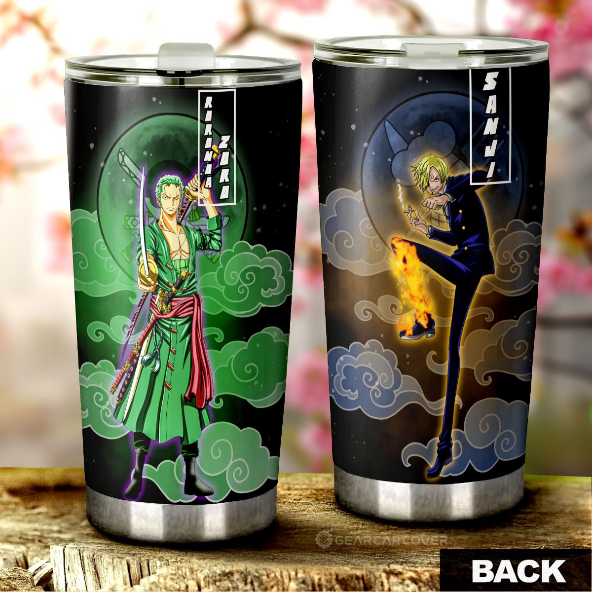 Zoro And Sanji Tumbler Cup Custom For One Piece Anime Fans - Gearcarcover - 1