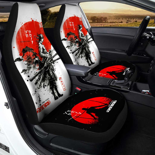 Zoro Car Seat Covers Samurai Warriors Custom One Piece Anime Car Accessories - Gearcarcover - 2