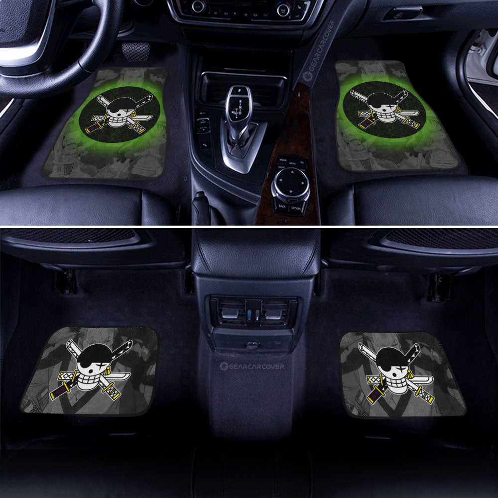 Zoro Jolly Flag Car Floor Mats Custom One Piece Anime Car Accessories - Gearcarcover - 3