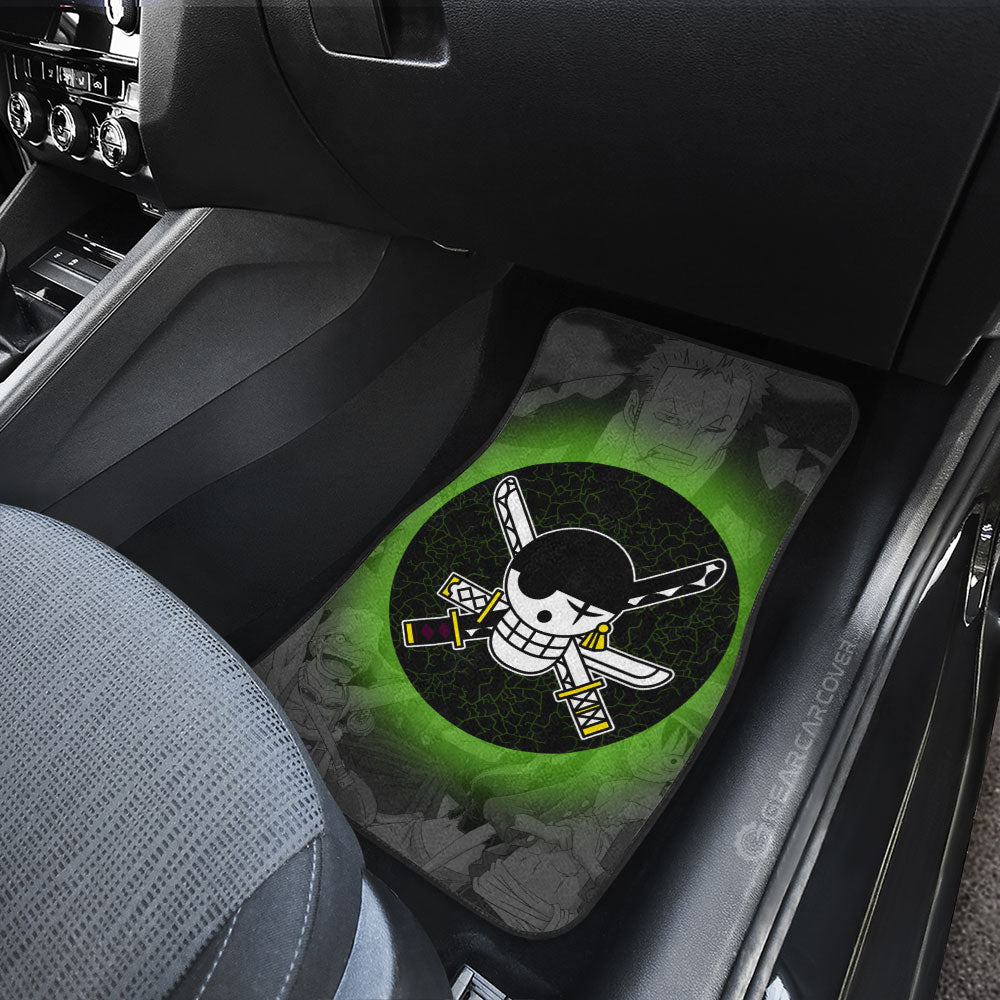 Zoro Jolly Flag Car Floor Mats Custom One Piece Anime Car Accessories - Gearcarcover - 4