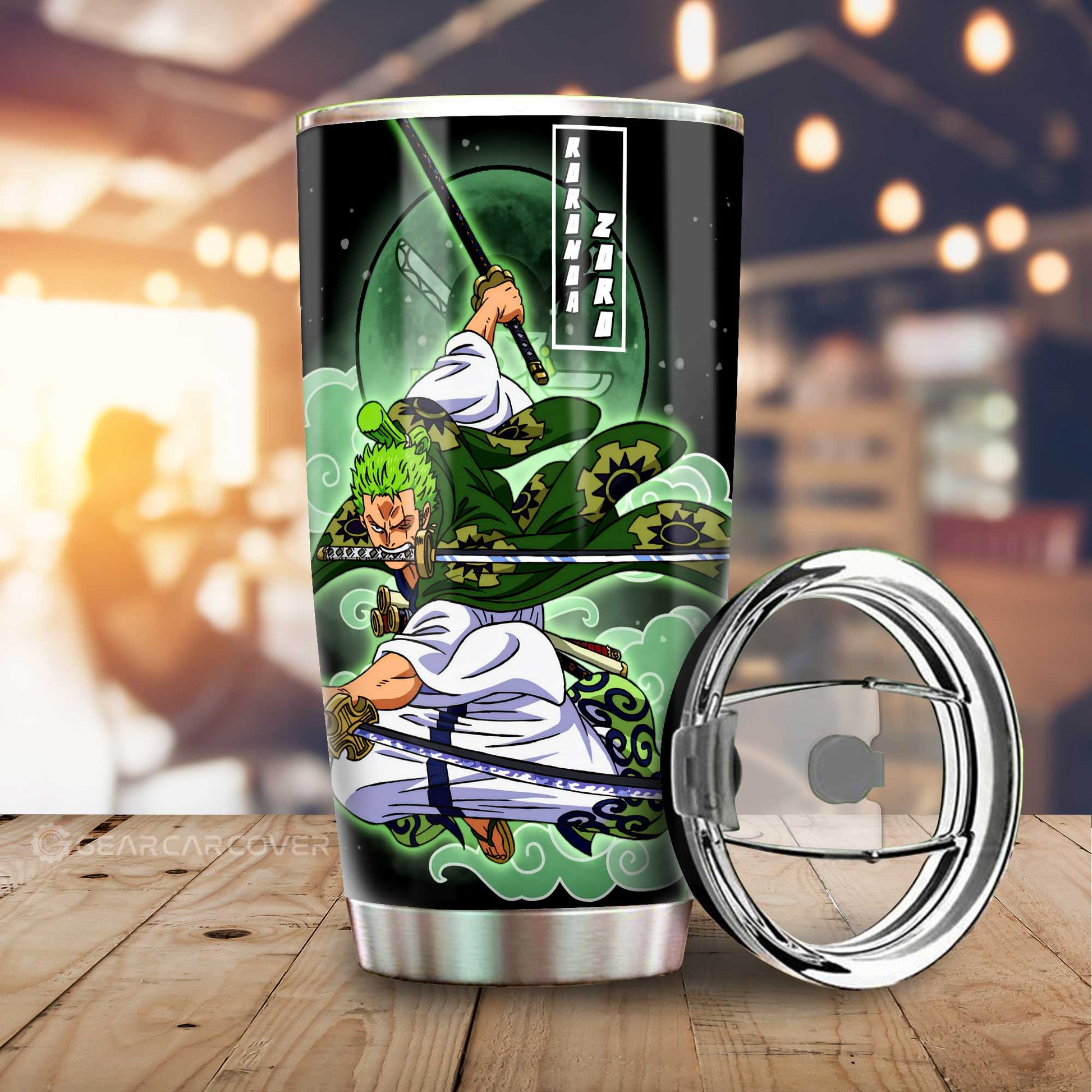 Zoro Wano Tumbler Cup Custom Anime One Piece Car Accessories For Anime Fans - Gearcarcover - 1