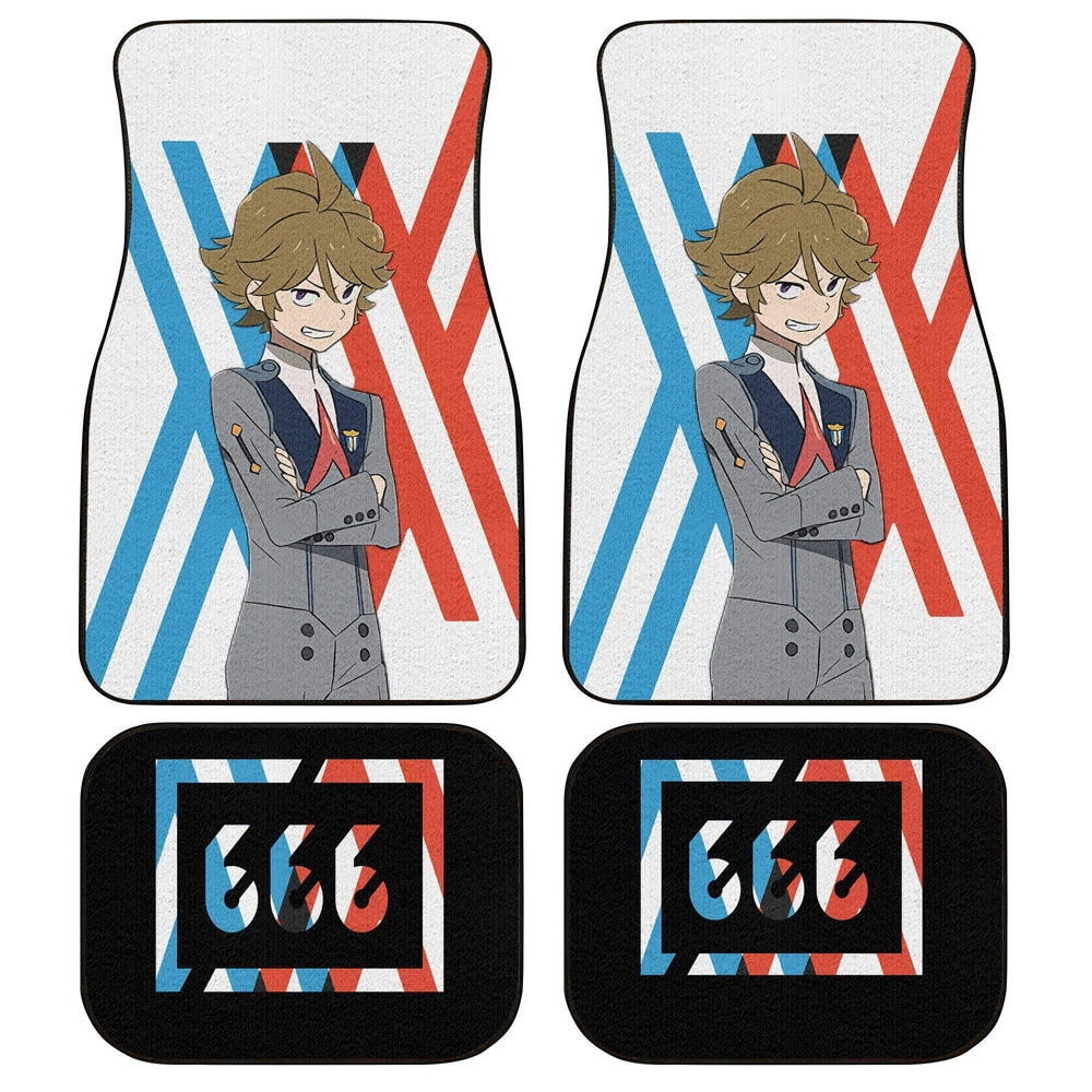 Zorome Code 666 Car Floor Mats Custom Anime Darling In The Franxx Car Accessories - Gearcarcover - 1